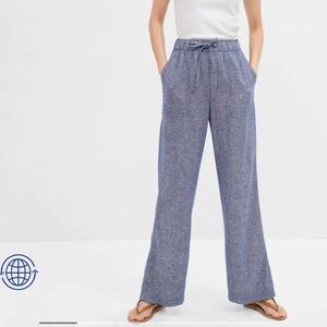 Gap wide leg linen blend pants